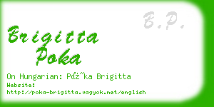 brigitta poka business card